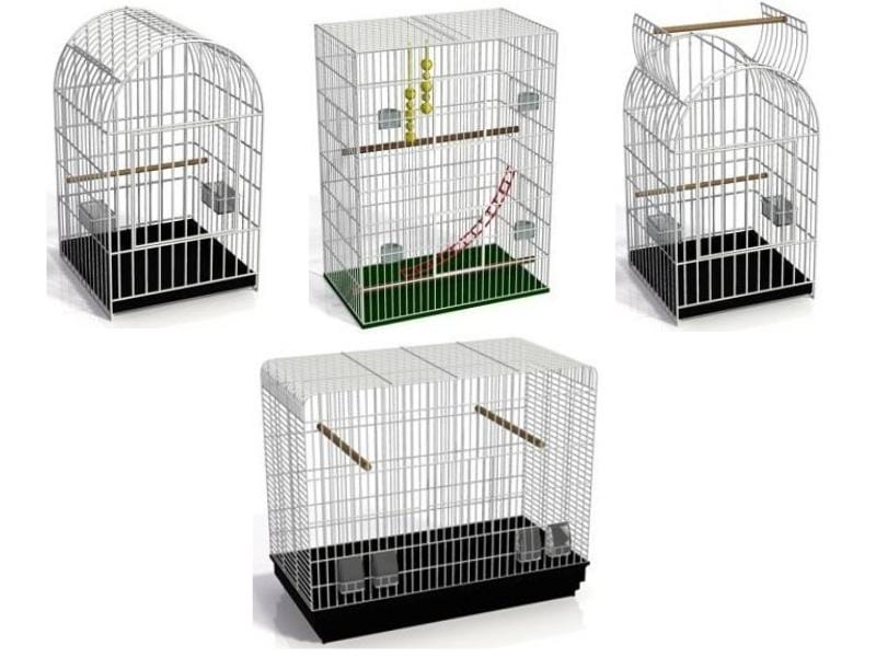 3D Photo displaying all four bird cages found in the RoomSketcher app.