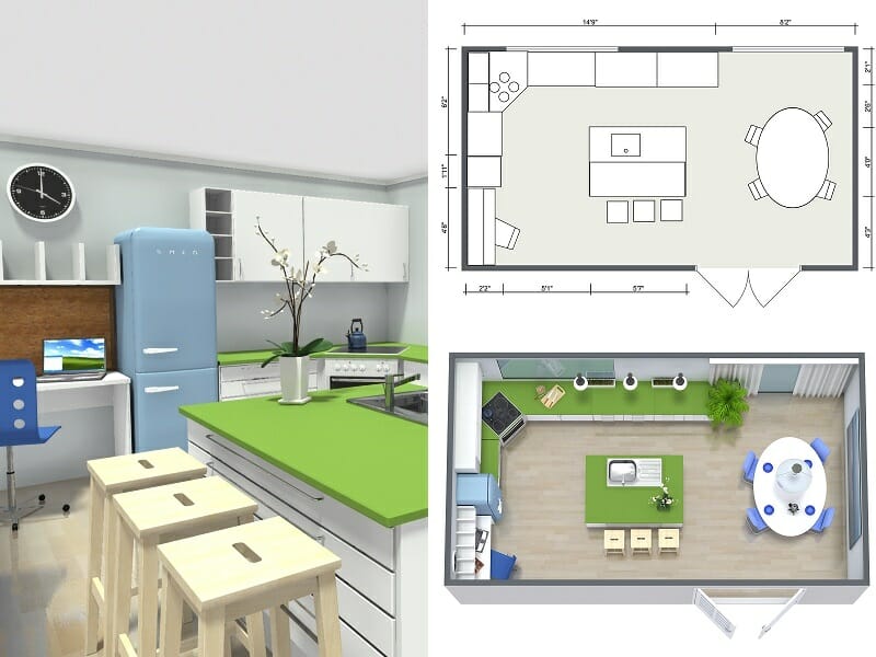 Plan Your Kitchen With Roomsketcher