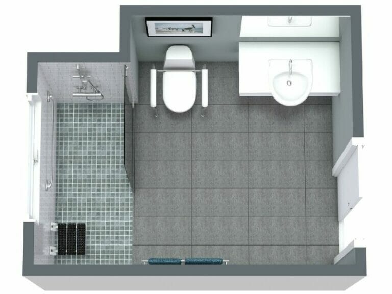 Design a Wheelchair Accessible Senior Bathroom Floor Plan