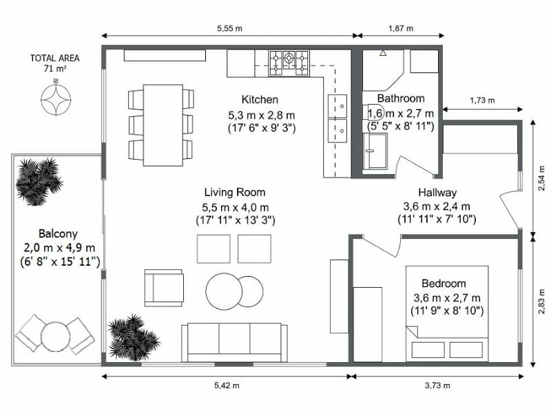 2d Floor Plan Design Service at Rs 5/square feet in New Delhi | ID:  24173528291