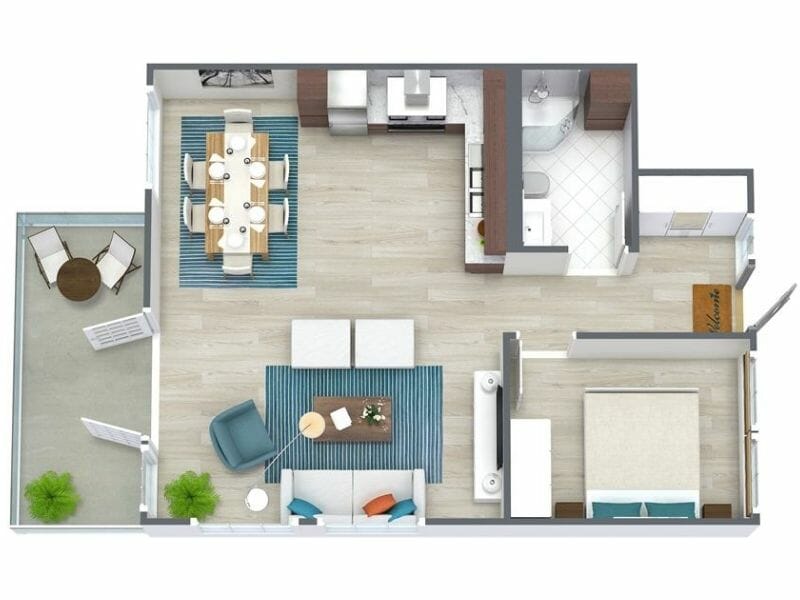 3D floor plan RoomSketcher