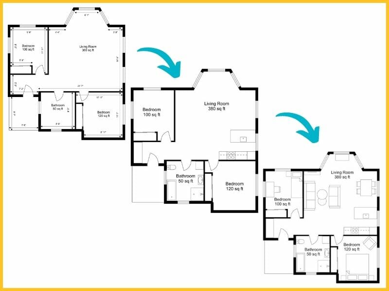 Black And White Floor Plans Simple But