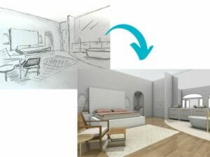 Interior Design Sketches vs. Computer Software