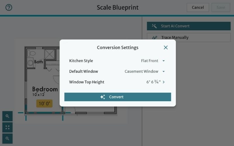 An image of the RoomSketcher interface