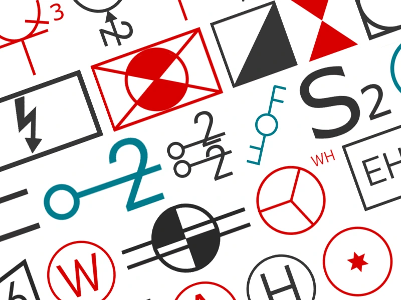 Some of the electrical symbols now available in RoomSketcher for better electrical floor plans.