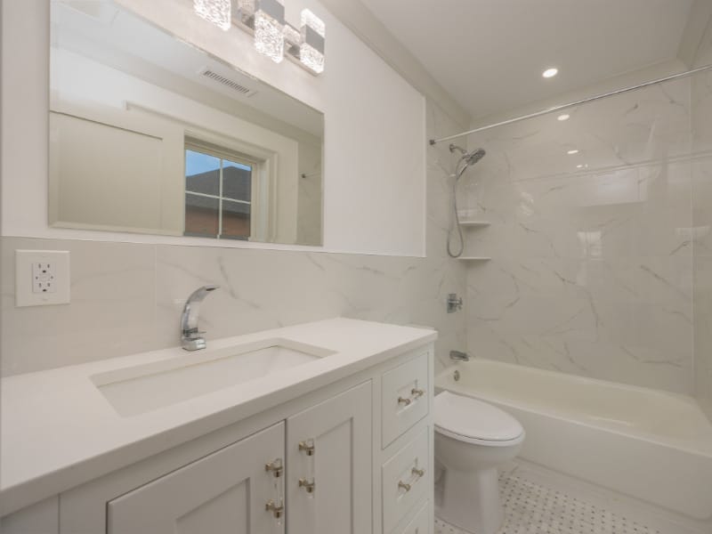 Real estate photography of a bathroom.