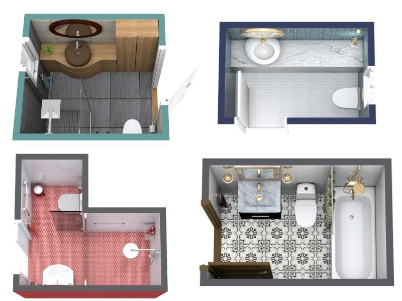 Inspiration und Grundrisse für kleine Badezimmer und Gästetoiletten mit cleveren Lösungen für wenig Platz