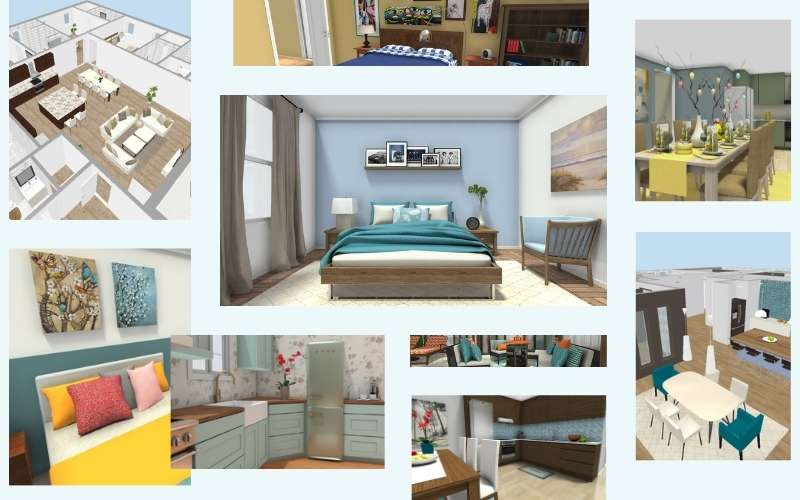 Collage of 3D Photos, 360 Views and Live 3D