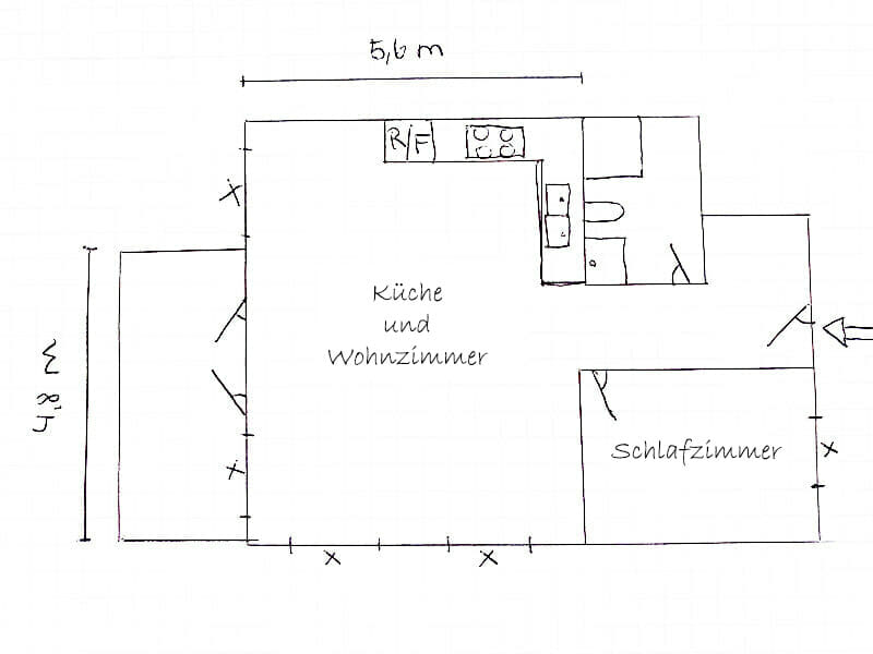 Skizze für RoomSketcher